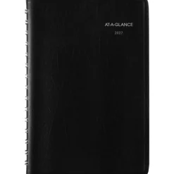 AT-A-GLANCE DayMinder 2027 Daily Appointment Book Planner, Black, Small, 5