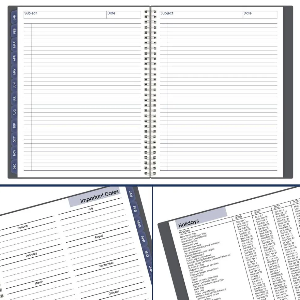 AT-A-GLANCE DayMinder 2027 Monthly Planner, Gray, Large, 8 1/2" x 11", 2027 Calendar