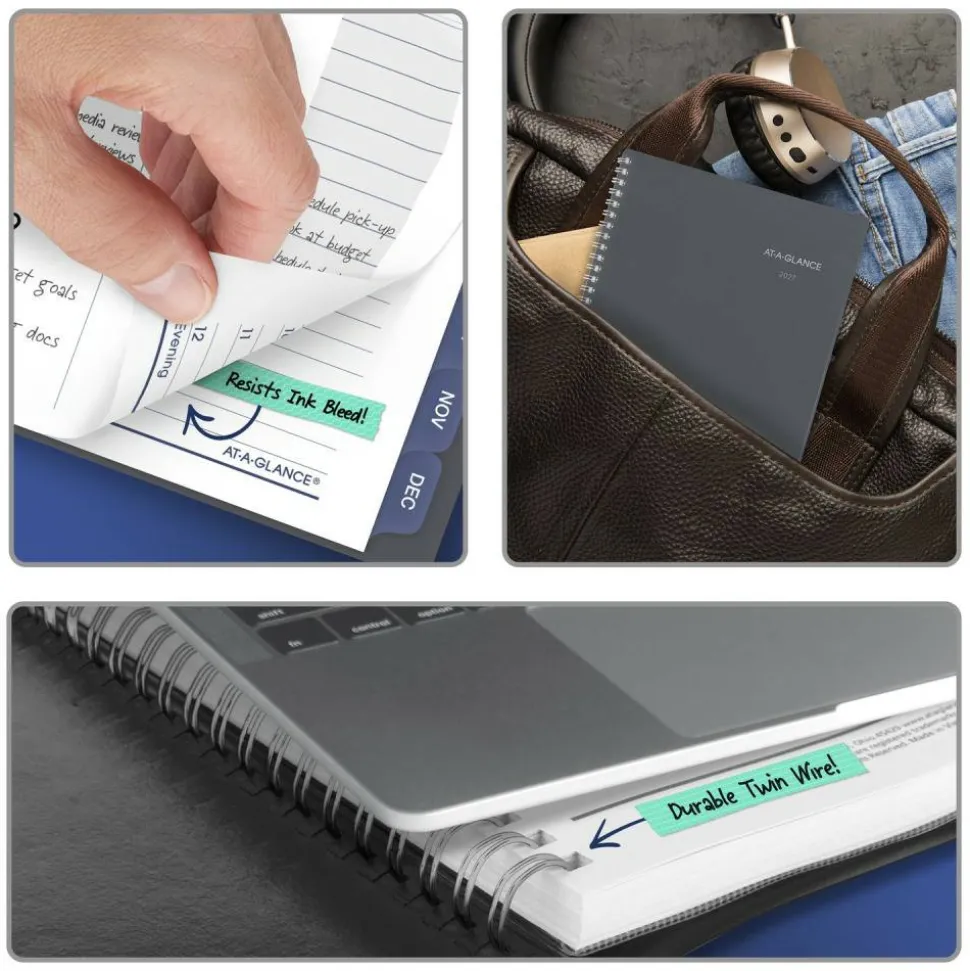 AT-A-GLANCE DayMinder 2027 Weekly Monthly Planner, Gray, Small, 5" x 8"