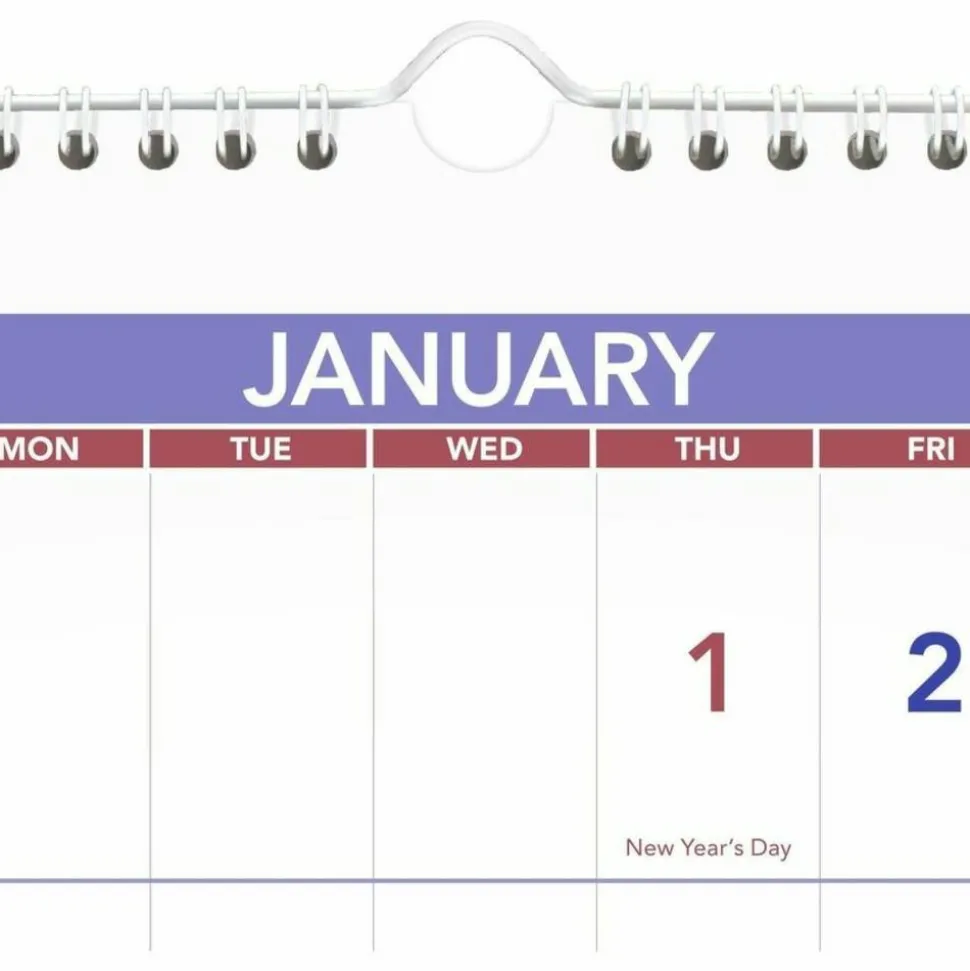 AT-A-GLANCE Deluxe Three-Month Reference Wall Calendar, Horizontal Orientation, 24 x 12, White Sheets, 15-Month: Dec 2026 to Feb 2028, 2027 Calendar