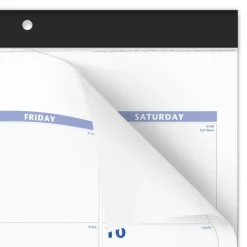 AT-A-GLANCE Desk Pad, 22 x 17, White Sheets, Black Binding, Black Corners, 12-Month (Jan to Dec): 2027, 2027 Calendar