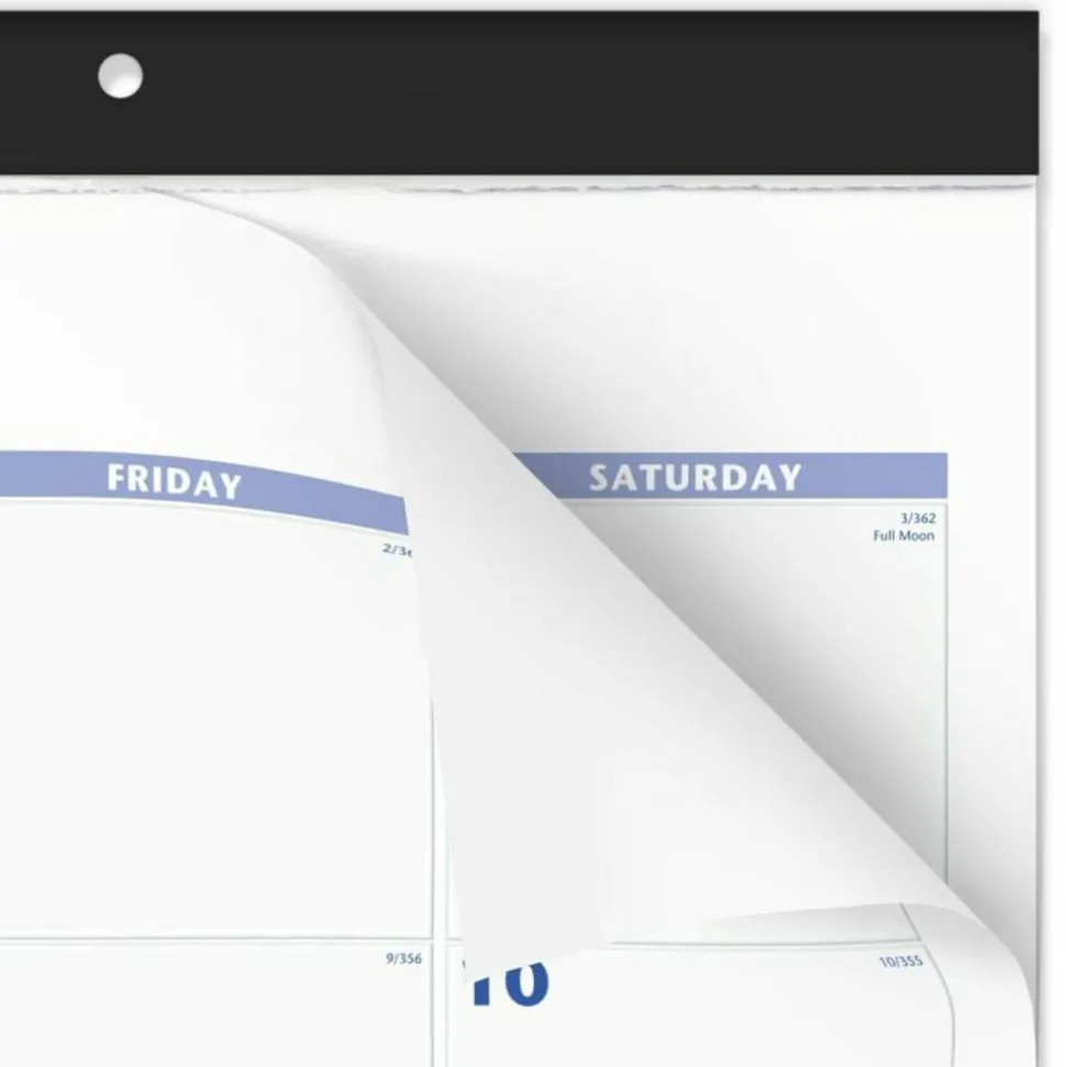 AT-A-GLANCE Desk Pad, 22 x 17, White Sheets, Black Binding, Black Corners, 12-Month (Jan to Dec): 2027, 2027 Calendar