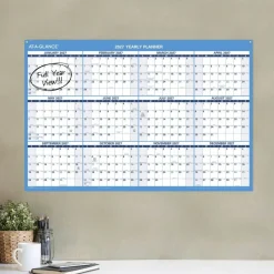 AT-A-GLANCE Horizontal Reversible Erasable Academic and Regular Year 2026-2027 Wall Calendar, Large, 36