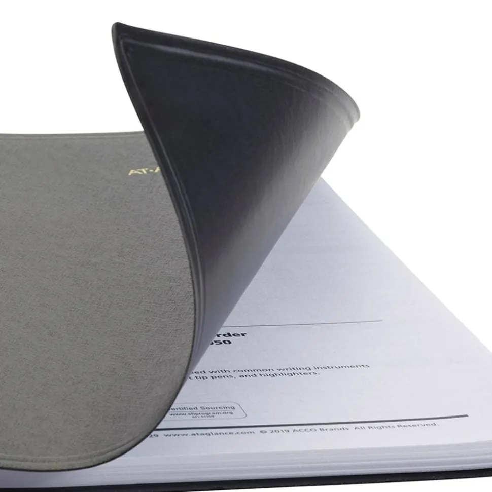 AT-A-GLANCE 24-Hour Daily Appointment Book, 11 x 8.5, Black Cover, 12-Month (Jan to Dec): 2027, 2027 Calendar