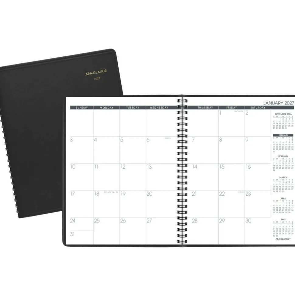 AT-A-GLANCE 2027 Monthly Planner, Black, Medium, 7" x 8 3/4"