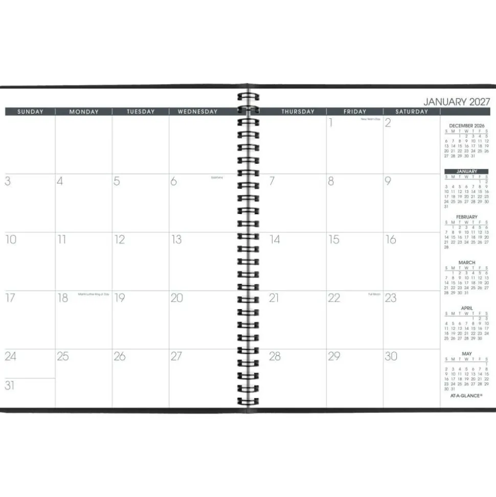 AT-A-GLANCE 2027 Monthly Planner, Black, Medium, 7" x 8 3/4"