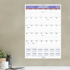 AT-A-GLANCE Monthly Wall Calendar with Ruled Daily Blocks, 20 x 30, White Sheets, 12-Month (Jan to Dec): 2027, 2027 Calendar
