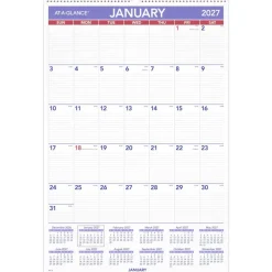 AT-A-GLANCE 2027 Monthly Wall Calendar, Large, 20" x 30"