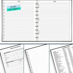 AT-A-GLANCE Move-A-Page Academic 2026-2027 Weekly Monthly Appointment Book Planner, Black, Large, 9