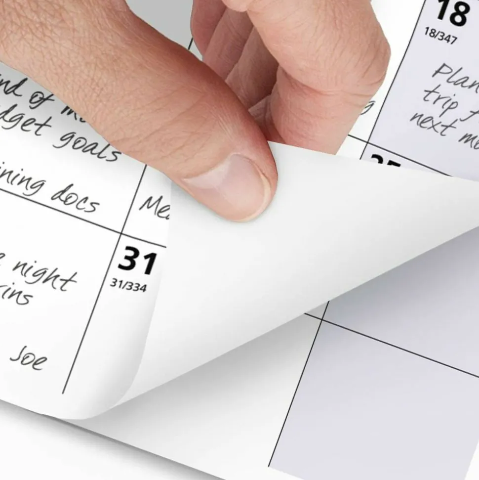 AT-A-GLANCE QuickNotes Desk/Wall Calendar, 3-Hole Punched, 11 x 8, White/Blue/Yellow Sheets, 12-Month (Jan to Dec): 2027, 2027 Calendar