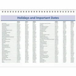 AT-A-GLANCE QuickNotes Desk/Wall Calendar, 3-Hole Punched, 11 x 8, White/Blue/Yellow Sheets, 12-Month (Jan to Dec): 2027, 2027 Calendar