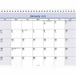 AT-A-GLANCE QuickNotes Desk/Wall Calendar, 3-Hole Punched, 11 x 8, White/Blue/Yellow Sheets, 12-Month (Jan to Dec): 2027, 2027 Calendar