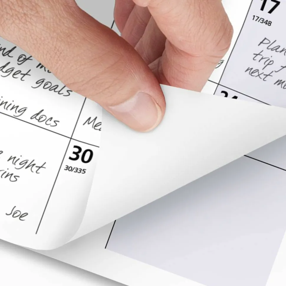 AT-A-GLANCE QuickNotes Desk/Wall Calendar, 3-Hole Punched, 11 x 8, White/Blue/Yellow Sheets, 12-Month (Jan to Dec): 2027, 2027 Calendar