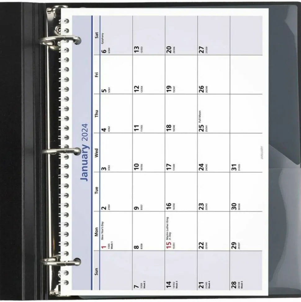 AT-A-GLANCE QuickNotes Desk/Wall Calendar, 3-Hole Punched, 11 x 8, White/Blue/Yellow Sheets, 12-Month (Jan to Dec): 2027, 2027 Calendar