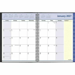 AT-A-GLANCE QuickNotes Monthly Planner, 11 x 8.25, Black Cover, 12-Month (Jan to Dec): 2027, 2027 Calendar