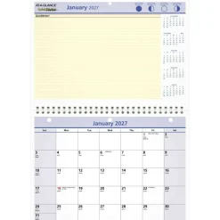AT-A-GLANCE QuickNotes 2027 Monthly Desk Wall Calendar, Small, 11