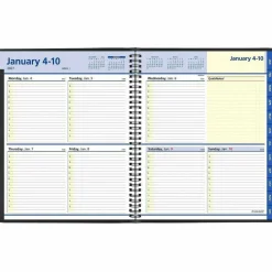AT-A-GLANCE QuickNotes Weekly Block Format Appointment Book, 10 x 8, Black Cover, 12-Month (Jan to Dec): 2027, 2027 Calendar