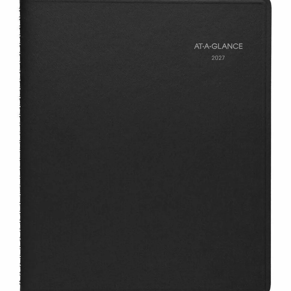 AT-A-GLANCE QuickNotes Weekly Block Format Appointment Book, 10 x 8, Black Cover, 12-Month (Jan to Dec): 2027, 2027 Calendar