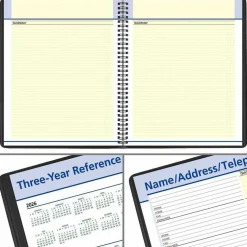 AT-A-GLANCE QuickNotes Weekly Block Format Appointment Book, 10 x 8, Black Cover, 12-Month (Jan to Dec): 2027, 2027 Calendar