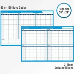 AT-A-GLANCE 30% Recycled Undated Erasable/Reversible Wall Planner, 90/120 Day, 36