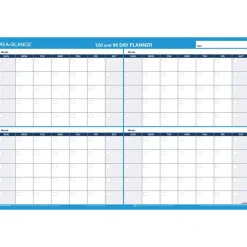AT-A-GLANCE 30% Recycled Undated Erasable/Reversible Wall Planner, 90/120 Day, 36