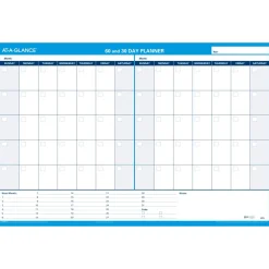 AT-A-GLANCE 30% Recycled Undated Erasable/Reversible Wall Planner, 30/60 Day, 36