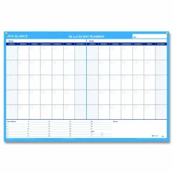AT-A-GLANCE 30% Recycled Undated Erasable/Reversible Wall Planner, 30/60 Day, 36