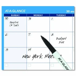 AT-A-GLANCE 30% Recycled Undated Erasable/Reversible Wall Planner, 30/60 Day, 36