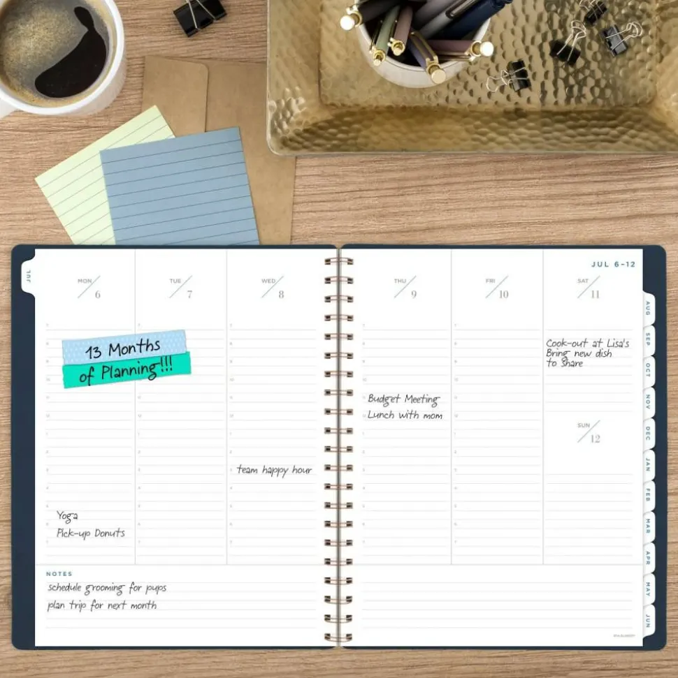AT-A-GLANCE Signature Collection Academic 2026-2027 Weekly Monthly Planner, Navy, Large, 8 1/2" x 11", 2026 to 2027 Calendar