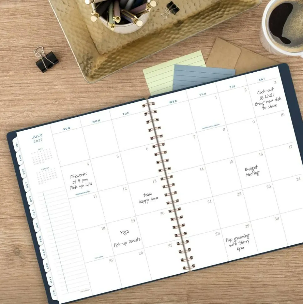 AT-A-GLANCE Signature Collection Academic 2026-2027 Weekly Monthly Planner, Navy, Large, 8 1/2" x 11", 2026 to 2027 Calendar