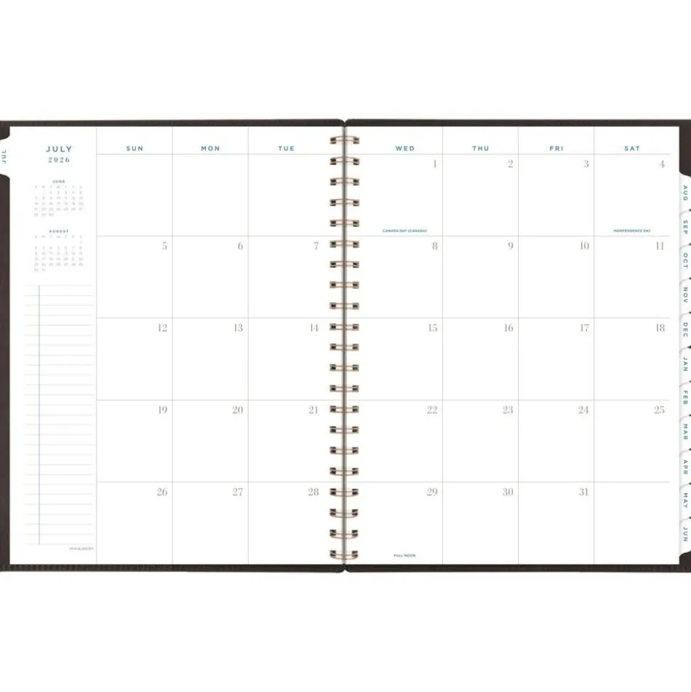AT-A-GLANCE Signature Collection Academic 2026-2027 Weekly Monthly Planner, Brown, Large, 8 1/2" x 11"