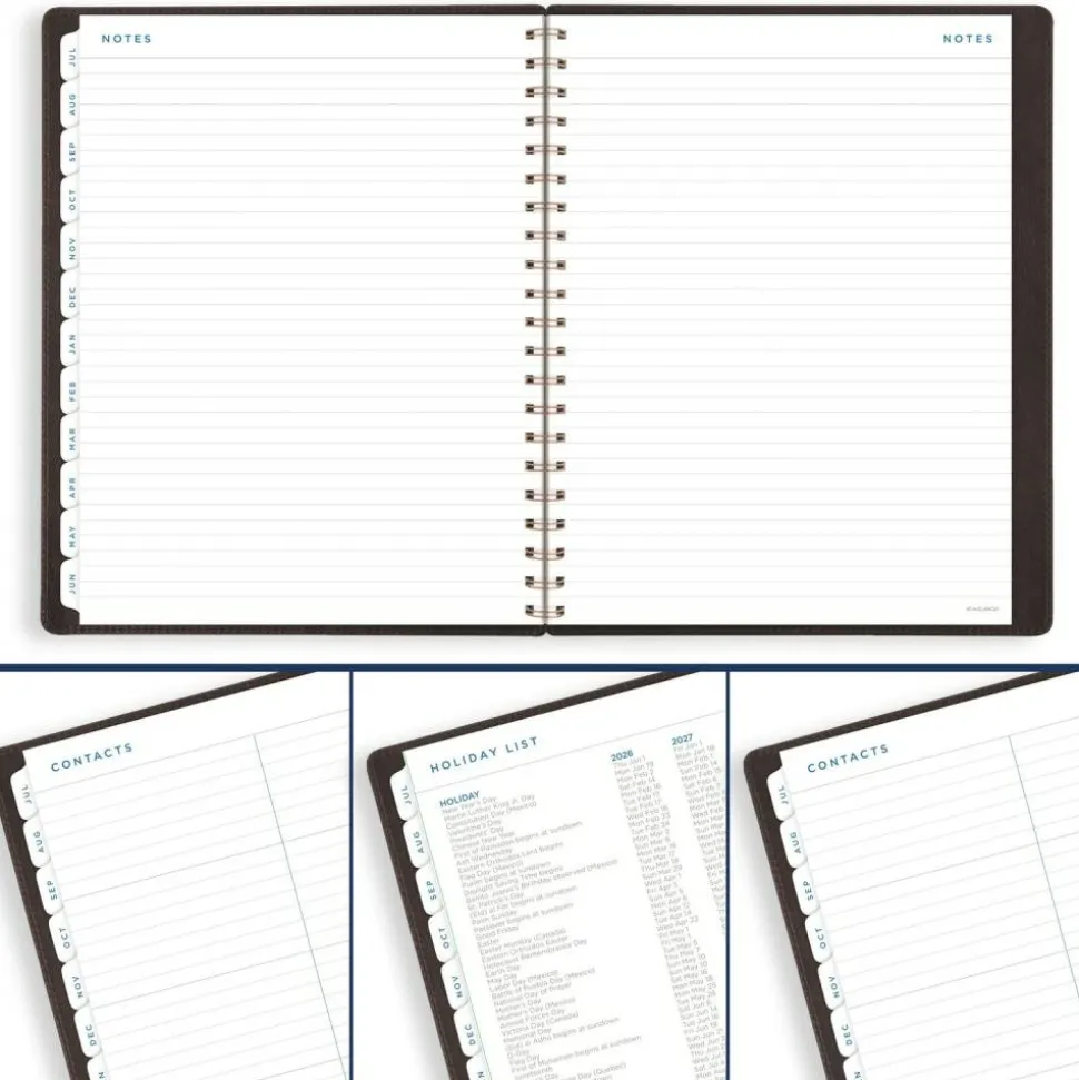 AT-A-GLANCE Signature Collection Academic 2026-2027 Weekly Monthly Planner, Brown, Large, 8 1/2" x 11"