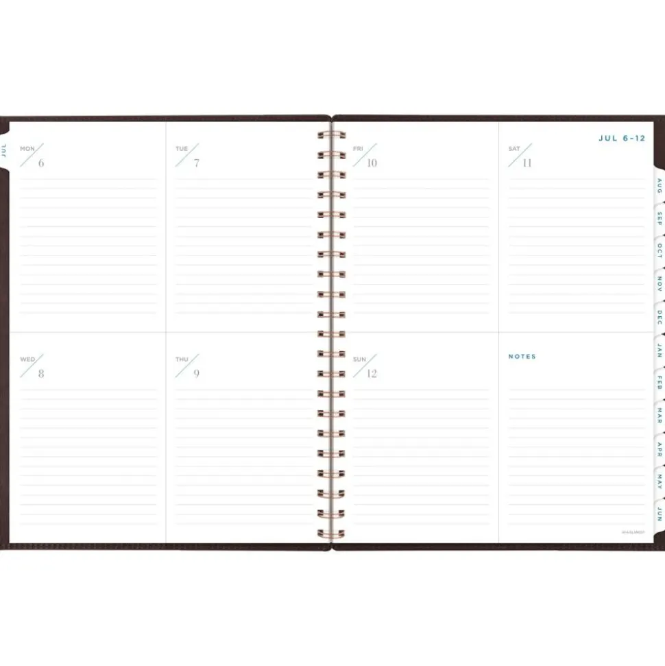 AT-A-GLANCE Signature Collection Academic 2026-2027 Weekly Monthly Planner, Brown, Large, 8 1/2" x 11"