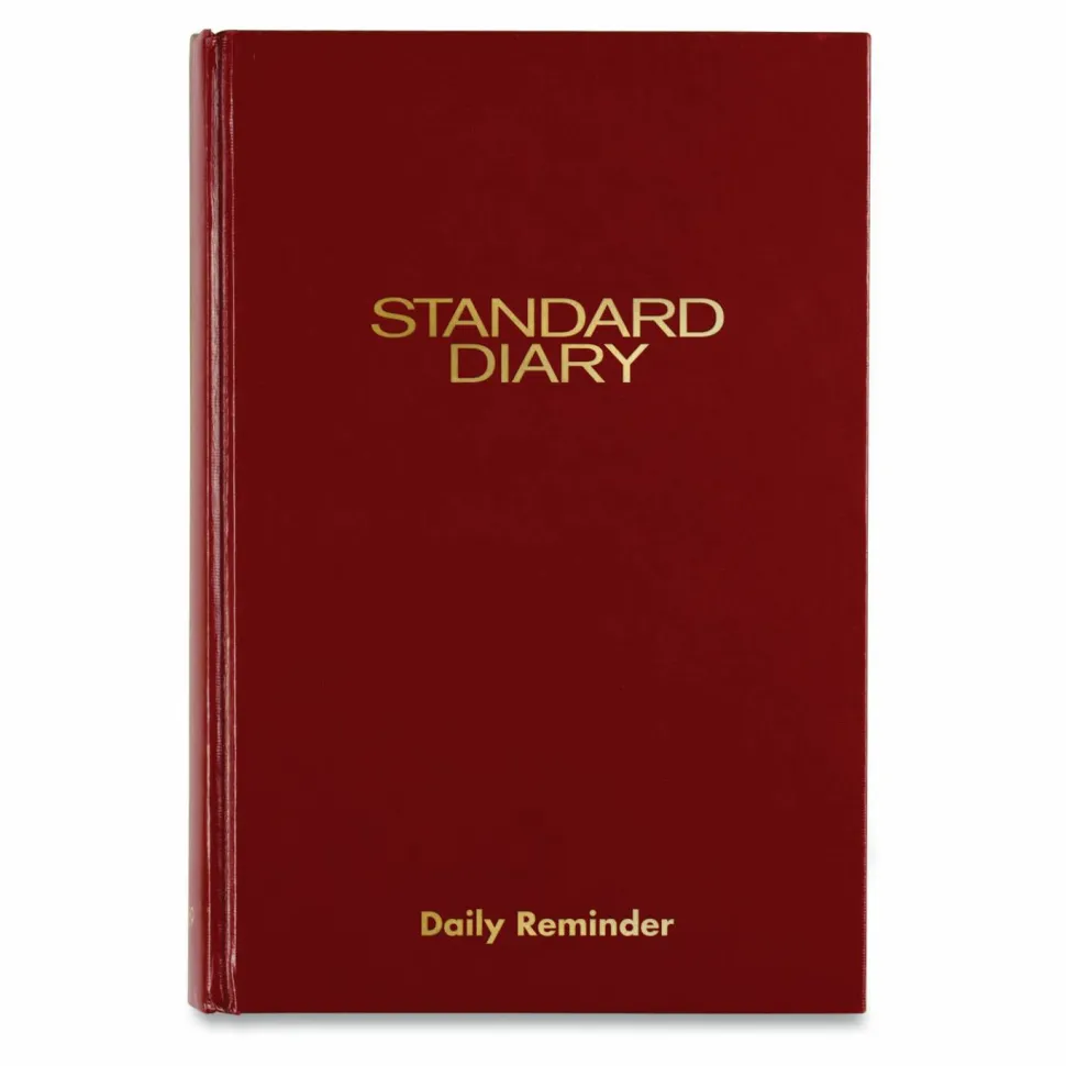 AT-A-GLANCE Standard Diary Daily Reminder Book, 2026 Edition, Medium/College Rule, Red Cover, (201) 8.25 x 5.75 Sheets, 2026 Calendar