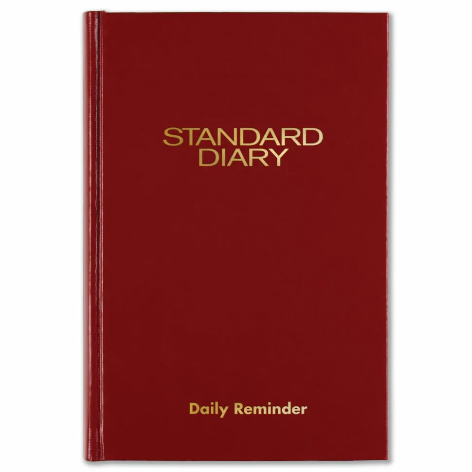 AT-A-GLANCE Standard Diary Daily Reminder Book, 2027 Edition, Medium/College Rule, Red Cover, (201) 7.5 x 5 Sheets, 2027 Calendar