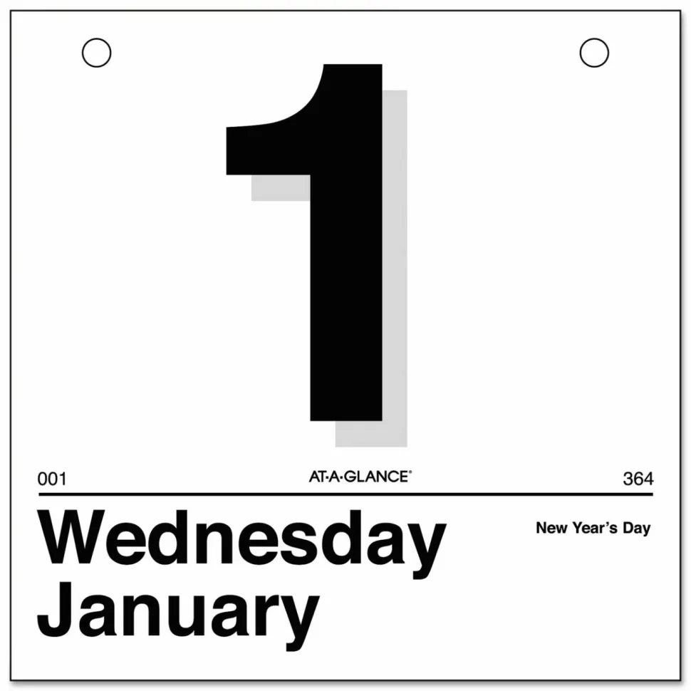 AT-A-GLANCE Today Is Daily Wall Calendar Refill, 6 x 6, White Sheets, 12-Month (Jan to Dec): 2027, 2027 Calendar