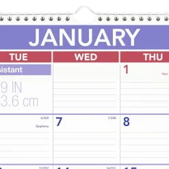 AT-A-GLANCE Two-Month Wall Calendar, 22 x 29, White/Blue/Red Sheets, 12-Month (Jan to Dec): 2027, 2027 Calendar