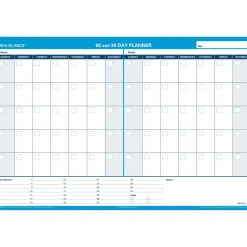AT-A-GLANCE Undated Erasable/Reversible Wall Planner, 30/60 Day, 48" x 32", 30% Recycled, PM33328, Undated Calendar