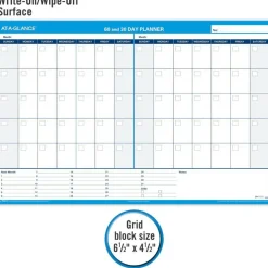 AT-A-GLANCE Undated Erasable/Reversible Wall Planner, 30/60 Day, 48
