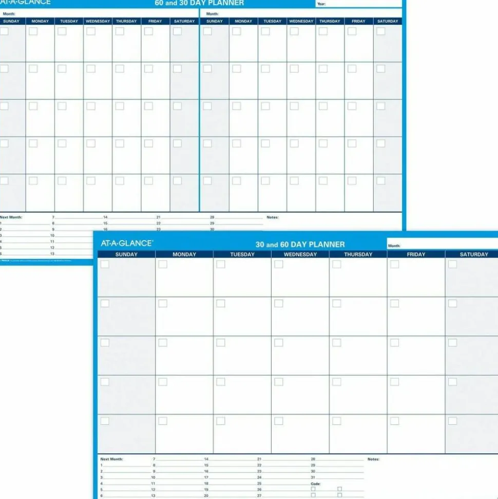 AT-A-GLANCE Undated Erasable/Reversible Wall Planner, 30/60 Day, 48" x 32", 30% Recycled, PM33328, Undated Calendar