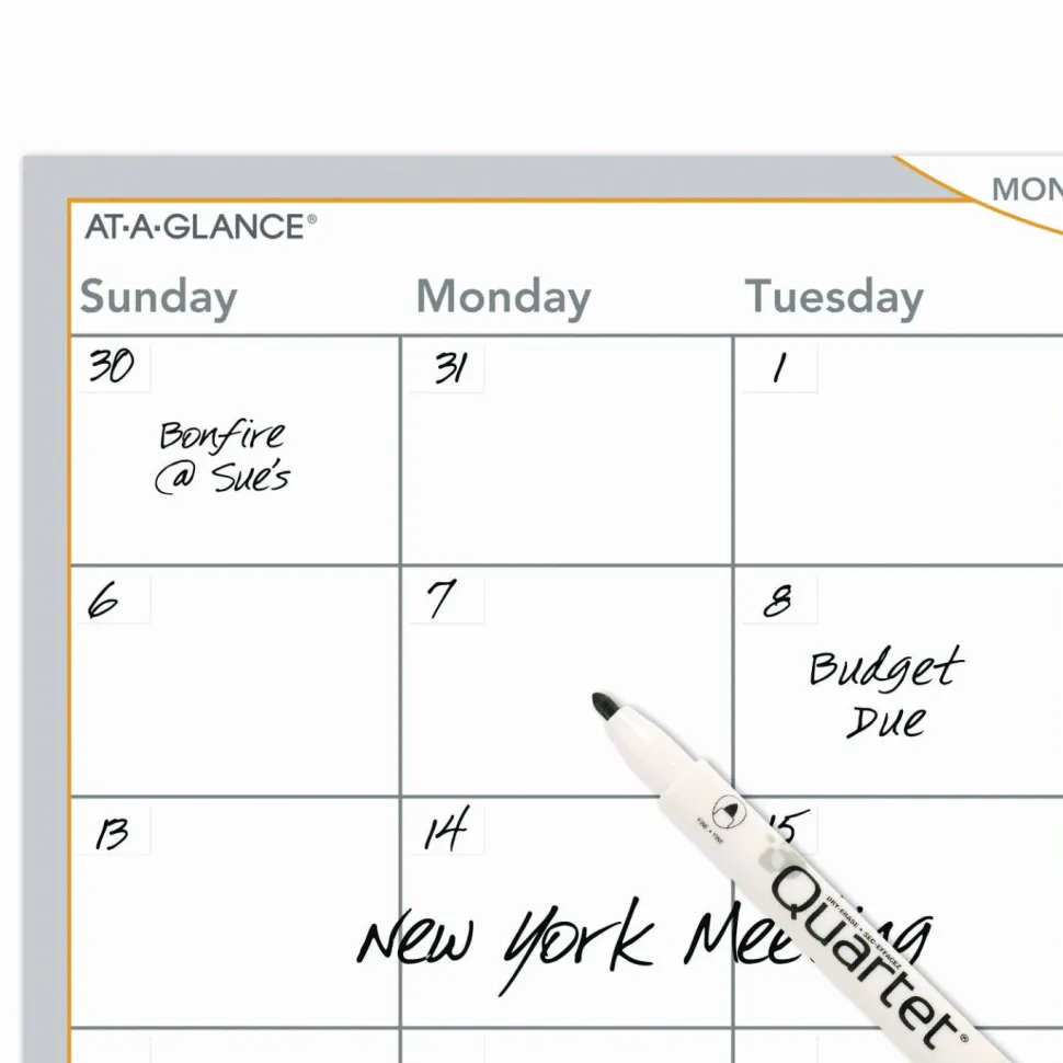 AT-A-GLANCE WallMates Monthly Dry-Erase Calendar, 24" x 36", Undated Calendar