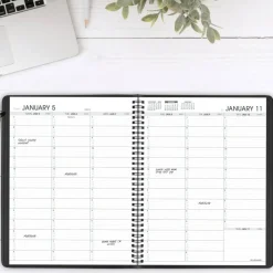 AT-A-GLANCE Weekly Appointment Book, 11 x 8.25, Black Cover, 13-Month: Jan 2027 to Jan 2028, 2027 Calendar