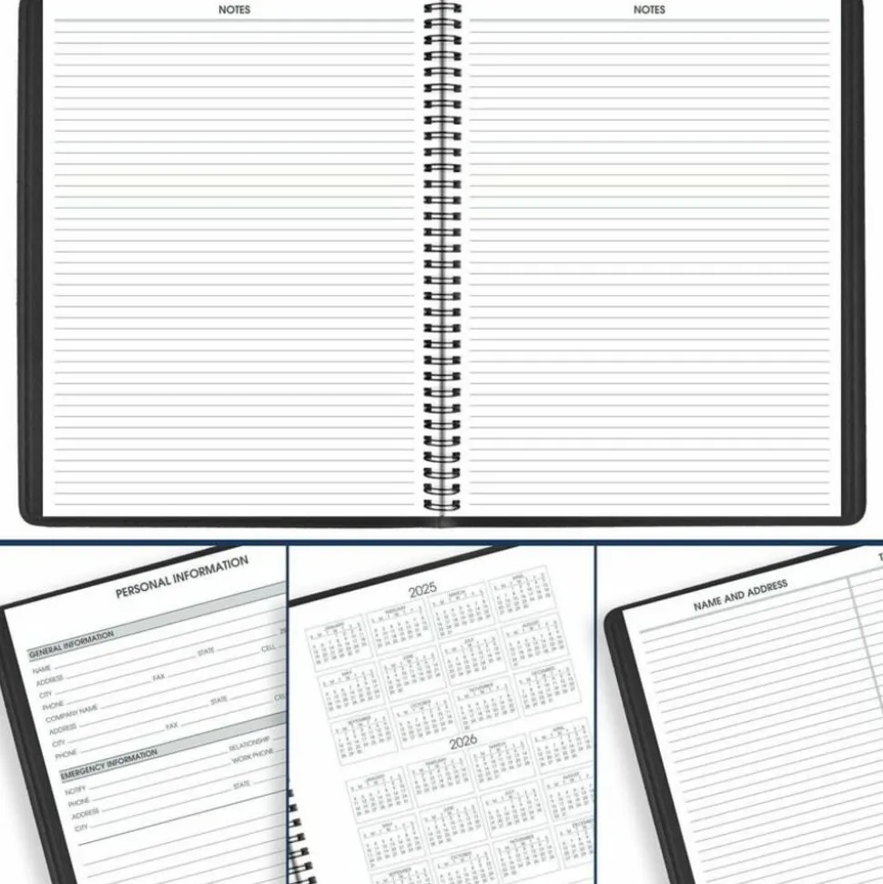 AT-A-GLANCE Weekly Appointment Book, 11 x 8.25, Black Cover, 13-Month: Jan 2027 to Jan 2028, 2027 Calendar