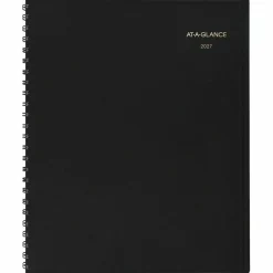 AT-A-GLANCE Weekly Vertical-Column Appointment Book Ruled for Hourly Appointments, 8.75 x 7, Black Cover, 13-Month: Jan 2027 to Jan 2028, 2027 Calendar