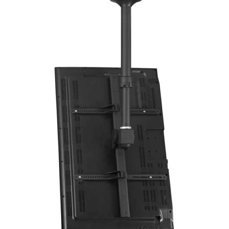 Atdec ceiling mount for large display, short pole - Loads up to 143lb - Black - Universal VESA up to 800x500