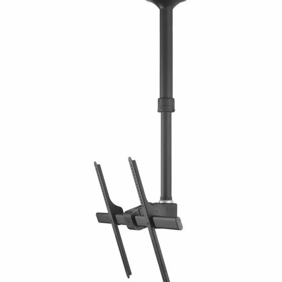Atdec ceiling mount for large display, short pole - Loads up to 143lb - Black - Universal VESA up to 800x500