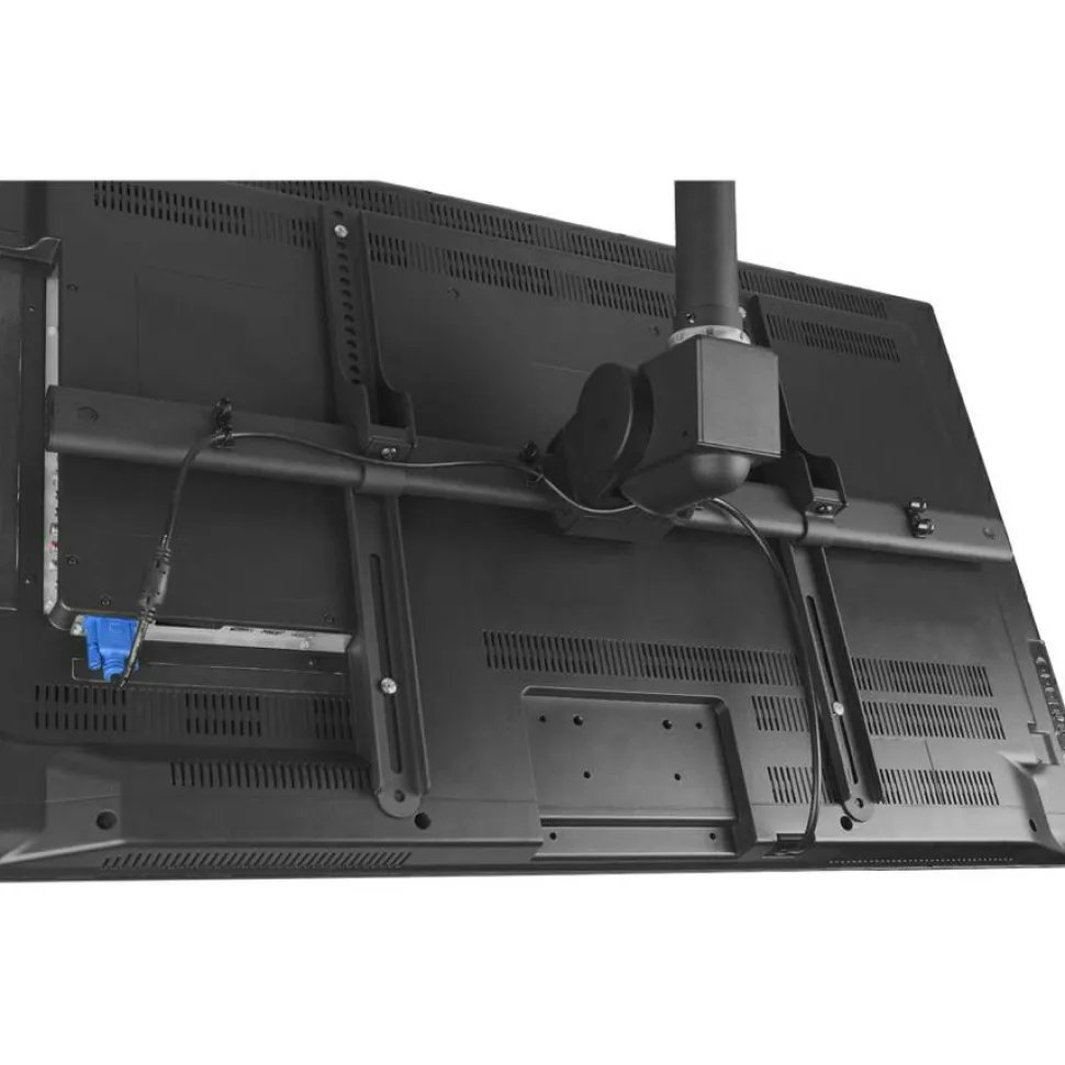 Atdec ceiling mount for large display, short pole - Loads up to 143lb - Black - Universal VESA up to 800x500