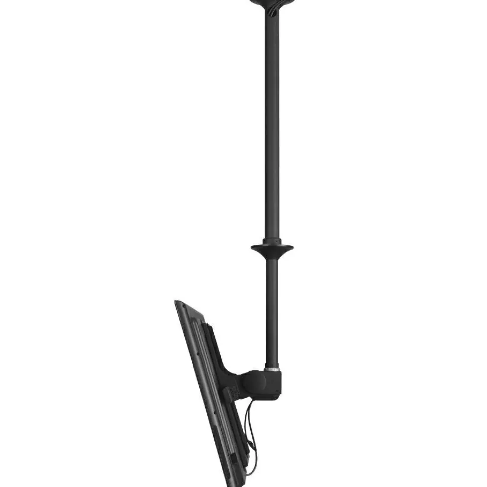 Atdec ceiling mount for large display, long pole - Loads up to 143lb - Black - Universal VESA up to 800x500