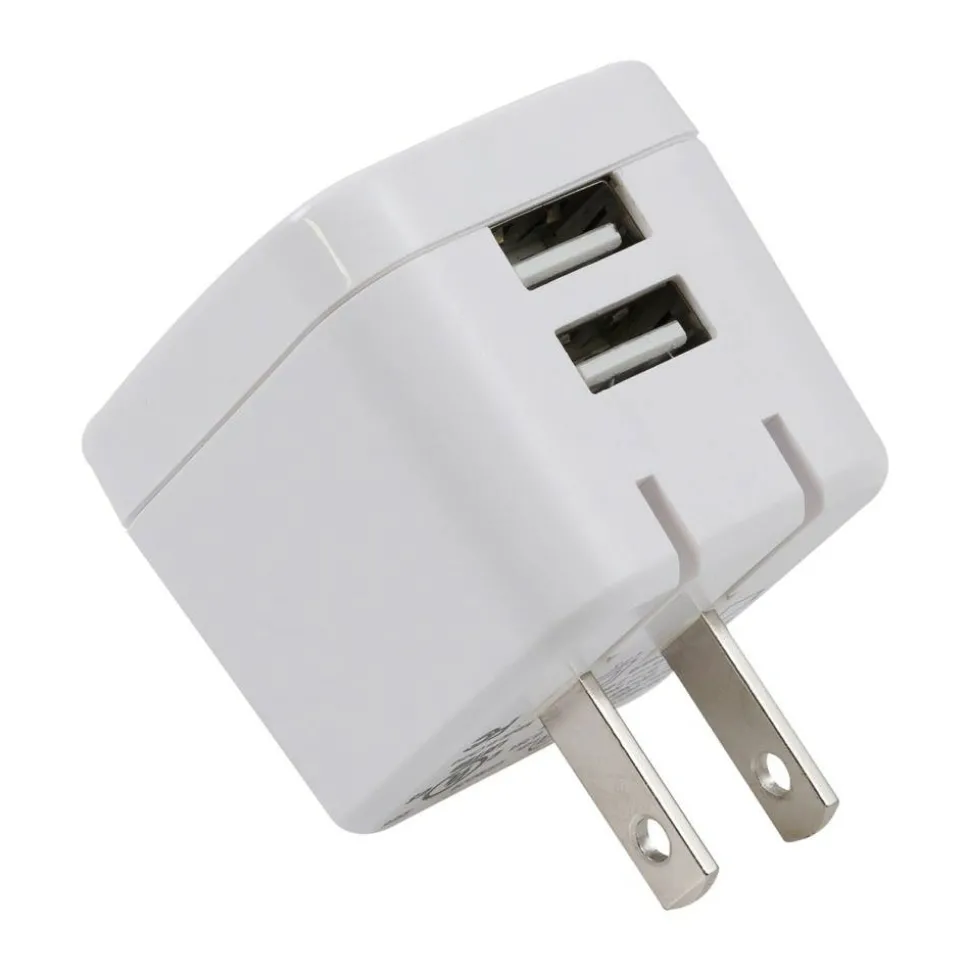 Ativa Dual-Port USB Wall Charger, White, 45861