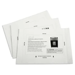 Ativa Shredder Lubricant Sheets, Pack Of 100 Sheets